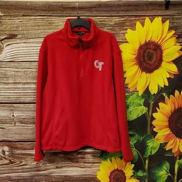 Port Authority red fleece long sleeve shirt XL - Picture 1 of 7